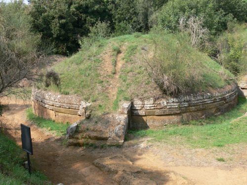 ancientart: The Etruscan Necropolis near Cerveteri, known as Banditaccia. Rome, Italy.  An