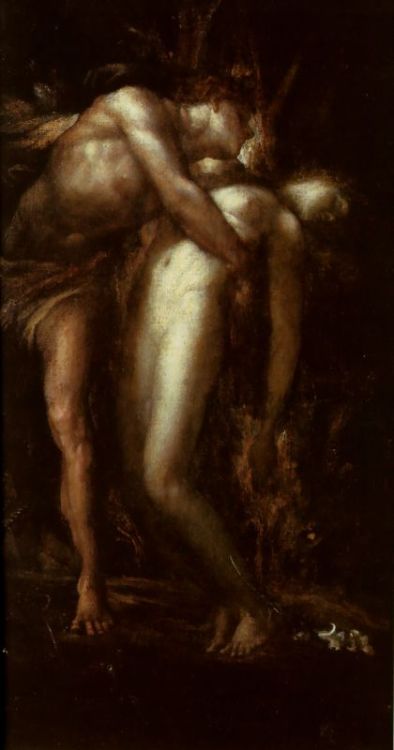 george-frederick-watts: Orpheus and Eurydice, George Frederick WattsMedium: oil,canvas