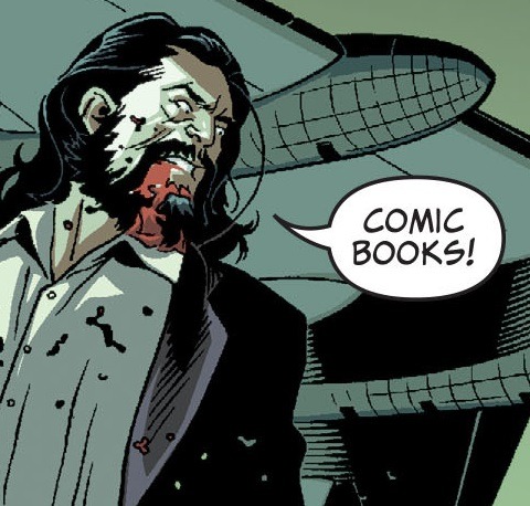 Vandal Savage hates Comic Books! Are you a Vandal? Are you a Savage? You aren’t?! You’re a GOOD PERSON?! Then prove it! Destroy this Mad Brute with the Power of Imagination and Finesse by buying your copy of The Multiversity: Society of Super