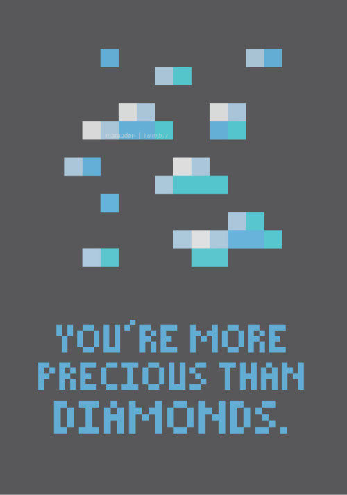 tairupanda:  gameranx:  Minecraft Valentine’s Day Card created by Marissa  for the orange guy 