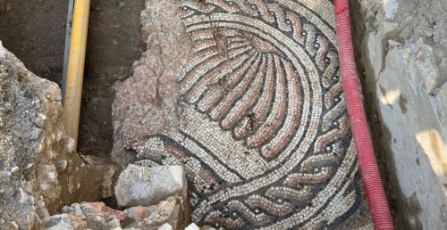 Sixth-Century A.D. Mosaic Unearthed in ItalyA section of mosaic flooring from the 5th century palace