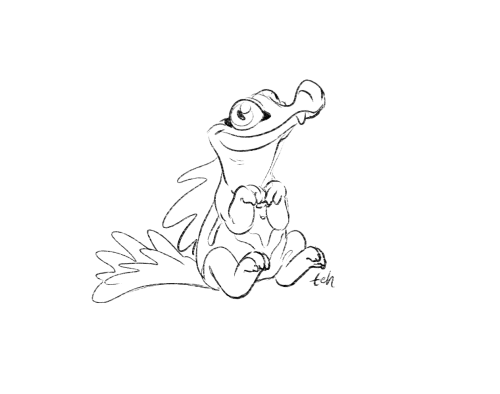 tarahelfer:Original lineart - Totodile, Croconaw and Feraligatr