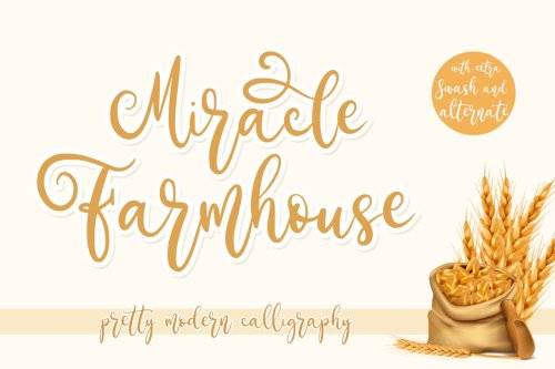 Miracle Farmhouse Modern Calligraphy by AboDanielStudio