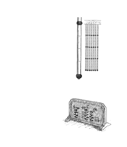 Kyokai-Partitions(bamboo curtains, wooden partitions, paravan, construction for tea).Morse, E.S. (18