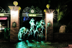 mickeyandcompany:  Halloween-inspired light paintings at Magic Kingdom Park (x) 
