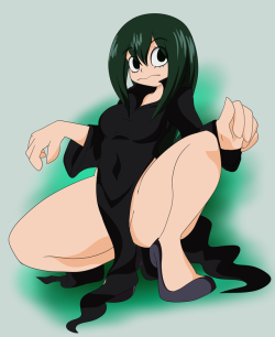 neronovasart: Tatsuyu the Froppy Terror Okay so Tsuyu top tier wife material, but what I didn’t know is that she shares the same seiyu as Tatsumaki, who I adore a lot.  So I gad to do something with that information.  waifu! &lt;3