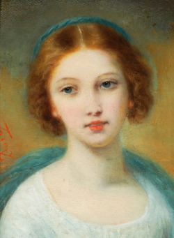 jaded-mandarin:  Pierre-Joseph Dedreux-Dorcy. Head of a Young Girl, 19th Century. 