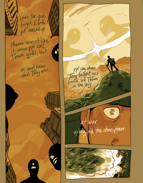 toastyglow:Godfall is a 6-page short comic about the end of the world, based on whale falls.  C