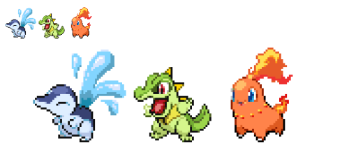 hypnosplices:  johto starter types reversed. 
