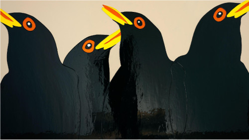 Gary Hume (b.1962) - Blackbirds. 2008.