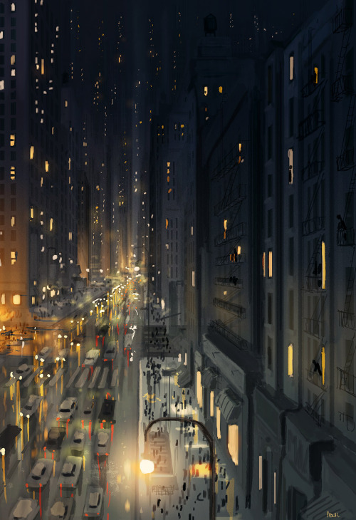 alittlefrenchtree:pascalcampion:Sunday night in New York#pascalcampionEvery time I write about a cit