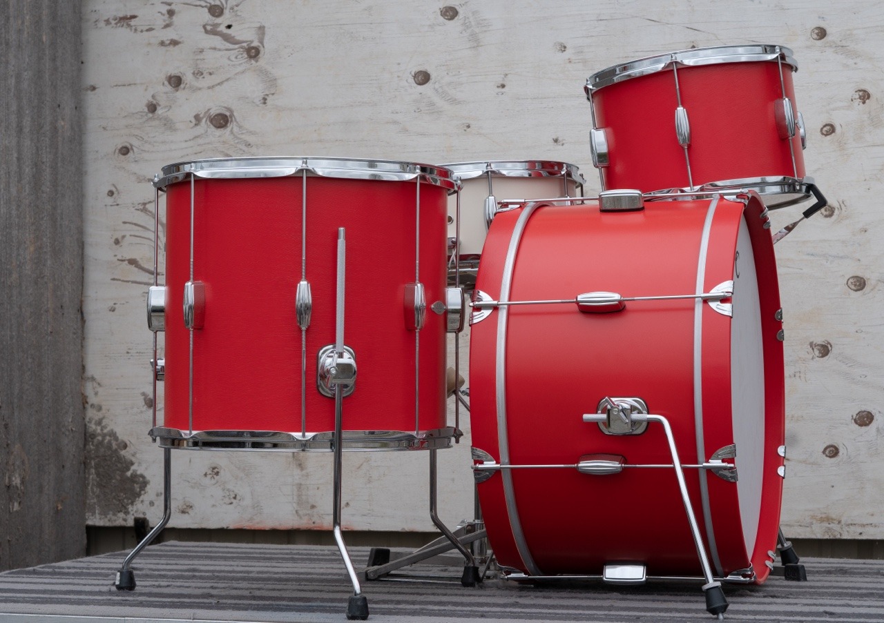 Fiesta Red Mahogany Player Date for @woodandweatherdrumshop ••• 12x22 9x13 15x16 #candcdrums