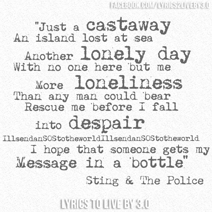 Message in a bottle lyrics