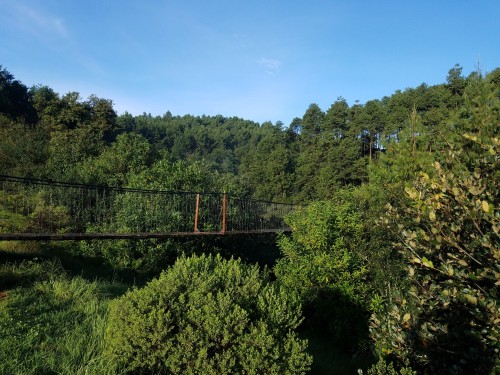 Cascadas Gemelas En Parqué Ecoturistico Paraíso En Honey, Puebla, México.