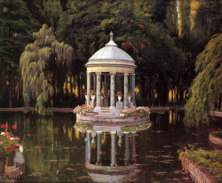 loumargi:Santiago Rusiñol ,1913 - Glorieta al atardecer