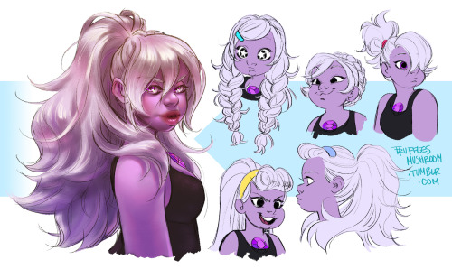 trufflesmushroom:  Hairmethyst Sketches Part Deux! Or: In Which My Thing For Ponytails Really Really Really Really Shows. 
