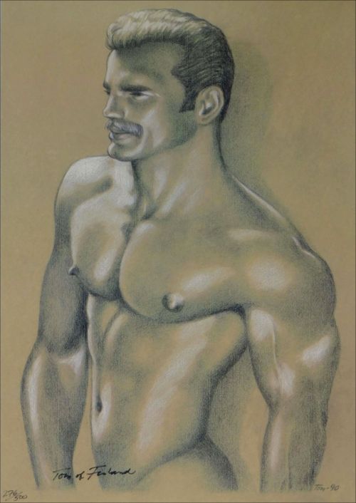 beyond-the-pale:Tom of Finland print, signed and dated ‘90