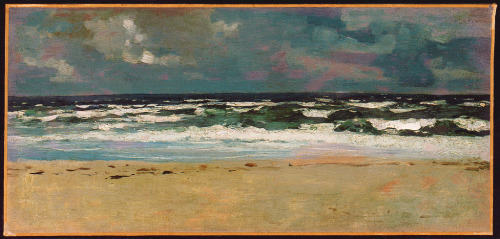 Winslow Homer (American; 1836–1910)Sandy Beach with Breakersca. 1869Brush and oil on canvas CooperHe