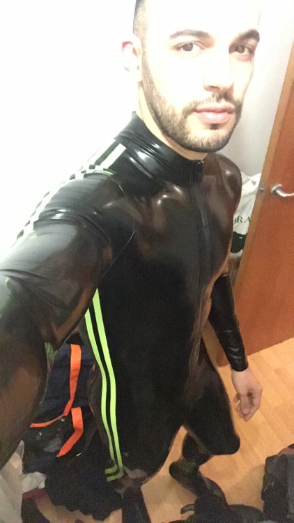 leathersub01: My new gimp suit, now just need to be with a welded collar. Locked 24/7. No choices. N