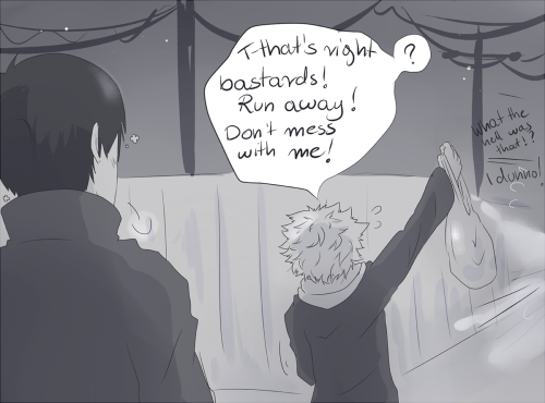 k-a-r-o-1221:  Karasuno wouldn’t let Hinata go anywhere alone when it’s dark… last one is bonus… srsly don’t mess with them 