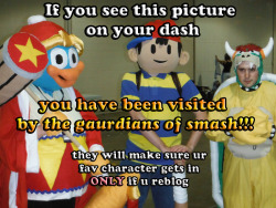 mariowiki:  reblog so the guardians of smash