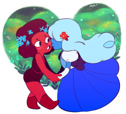 riadoodles:  A ruby and sapphire commission