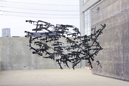  Gun Country Artist Michael Murph has created Gun Country, a site specific installation that consists of 130 toy guns for the open art competition ArtPrize this year.  