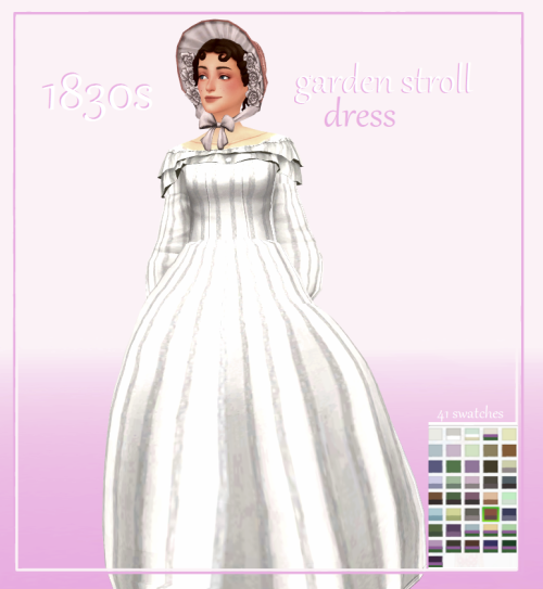 1830s Garden stroll dress, 41 swatchesBGChello! i have now finished the “coming soon&rdqu