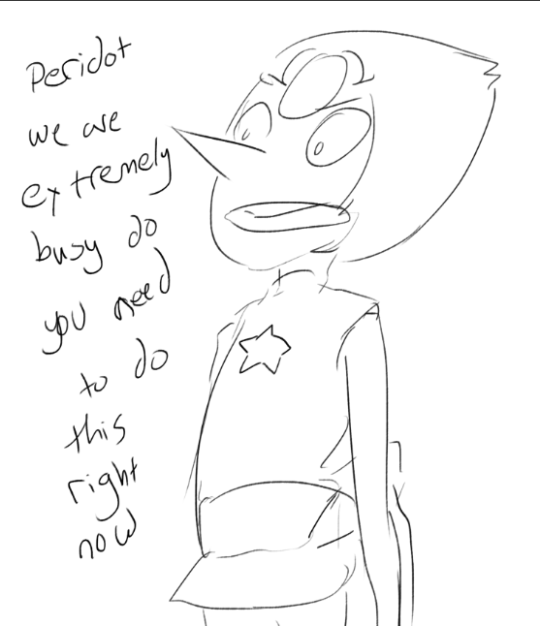 youeitherskateoryoudie:  youeitherskateoryoudie:  i dont want peridot to have a redemption arc i want her to continue being a shitty villain but like in the background after theyve moved on to more intense and stronger villains and she shows up at their