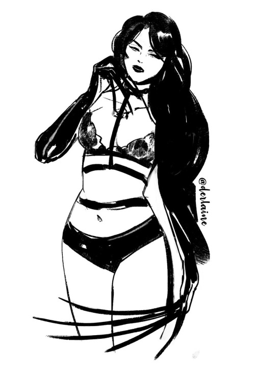 Old sketch of Lust from 2019, life drawing study that i turned into weeboo fanart. 