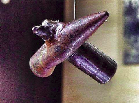 sixpenceeeblog:Two collided bullets from the Battle of Gallipoli, 1915-16.