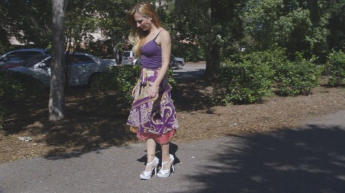 “Slave Walking” is now available at www.seductivestudios.comHeather’s master has decided that it’s OK for her to get some exercise outdoors today. He has her dress up in a sexy skirt, apply some makeup and lets her take a walk outside in the driveway,