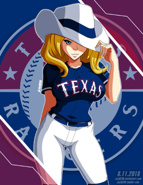 Milly Ashford of "Code Geass" with Texas Rangers gear.Thanks for stopping by, if you like 