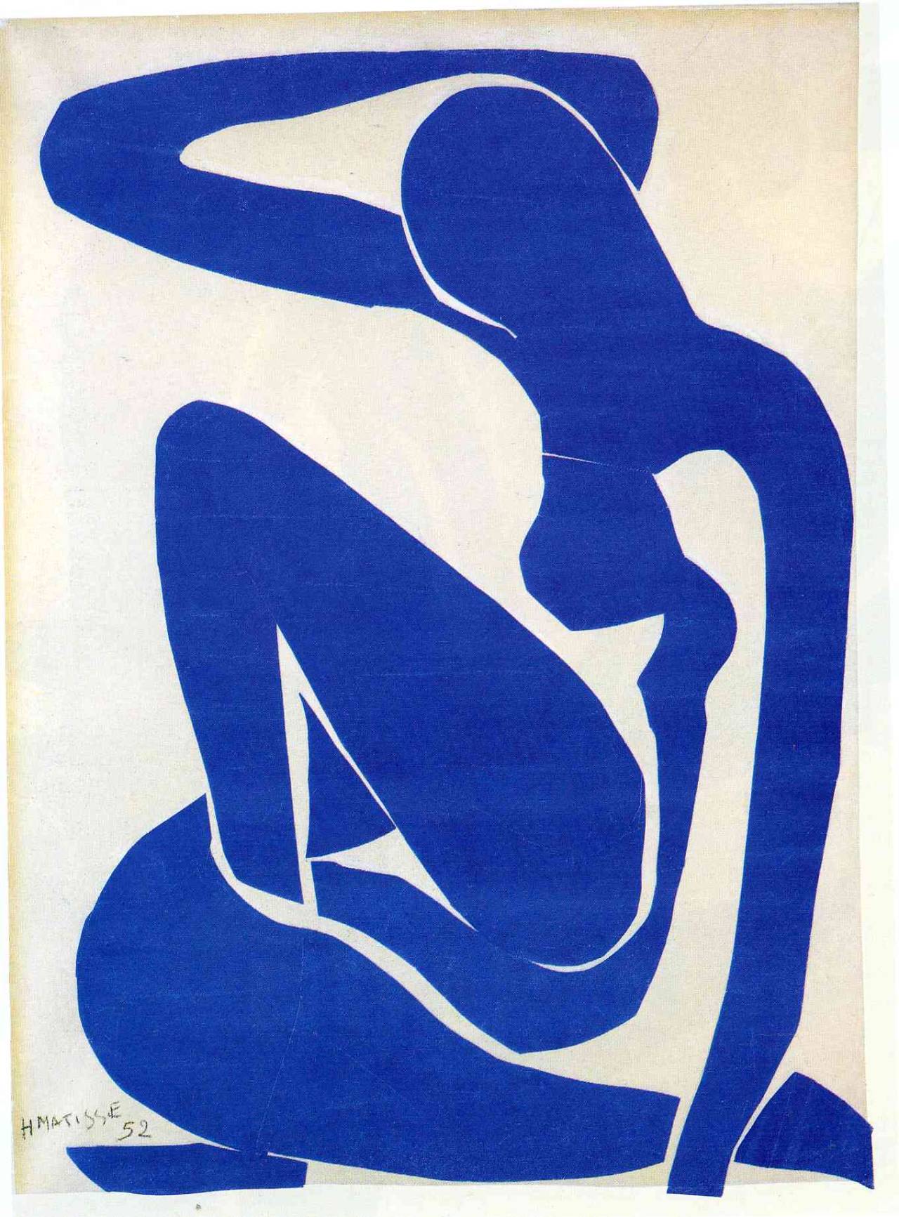 artimportant: Henri Matisse - Blue Nudes  Completed in 1952, they represent seated