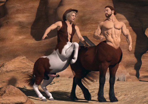 priapusofmilet:  Centaur Tale - Anonymous commission with very kind permission to be published on my blogs. It´s the story of Haley and Scott, two centaurs riding West.  