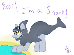 paperderp:  Shark Week by ~OverlordSteve  Cute! &gt;W&lt;