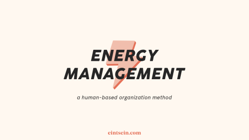 eintsein: Energy ManagementA human-based organization methodclick on images for better resolution; i