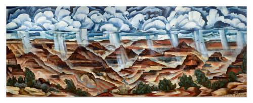 Grand Canyon / Tony Abeyta / 2016 / Acrylic on linen, 60" x 157 ½.Currently on exhibit i