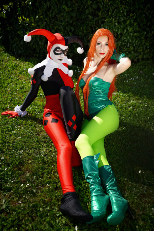 DC - Poison Ivy and Harley Quinn 02 by ~Itasil For more comic book cosplay goodness, follow Geeks in