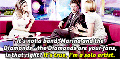 elevenclaras:  marina & the diamonds + it’s not a band, please do your research 