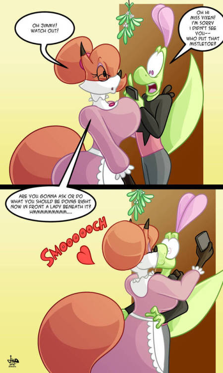 [G] Under the mistletoe with Auntie Vixen by JAMEArts Something cute featuring chochi ’s Aunti