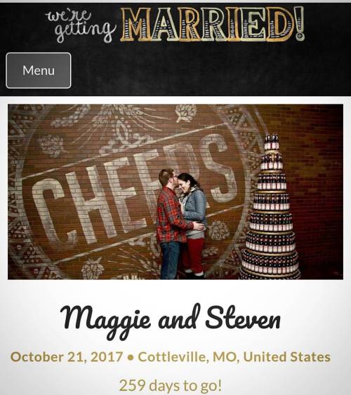 Our wedding website is now officially up and running! www.theknot.com/us/kountdowntokoch2017