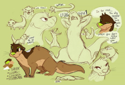 hootadoodle:  otterloo the north american river otter and my main fursona along side Hoot. 