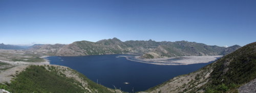 Spirit Lake, Views from Windy Ridge Toward Mt. Margaret, Mt. St. Helens National Volcanic Monument, 