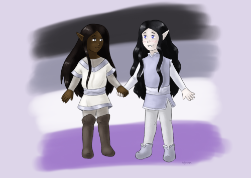 wyvunn:Chibi Maeglin &amp; Celebrimbor for Ace Week(I headcanon Maeglin as ace and Celebrimbor as gr