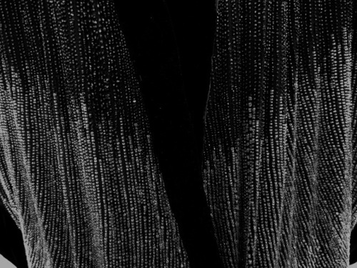 Evening CoatPaul Poiret1924Stunning cocoon evening coat of black georgette, hand beaded overall in l