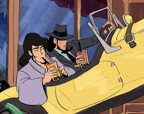 paunchsalazar - redrew a Goemon and Jigen scene from Lupin III...