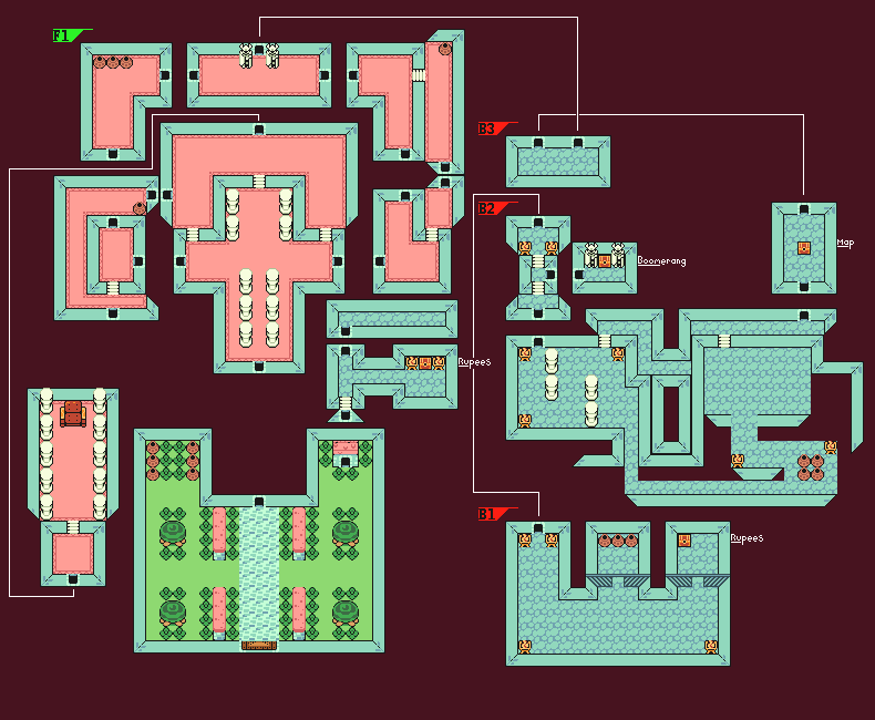 A Link To The Past Hyrule Castle Map Mapstalgia — The Legend Of Zelda: A Link To The Past, Hyrule...