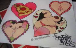 chubby-bunnies:  I been recently working on my “Gordita collection” &amp; these are all my stickers that I’ve done inspired by big young beautiful ladies but most importantly inspired by me, because I know what its like to be picked on because of