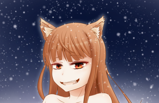 Holo from Spice and Wolf. Full drawing on